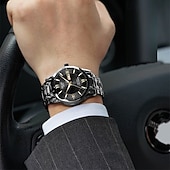 abordables Montres à quartz-La nouvelle montre pour hommes au cadran romain Deblve à la mode et tendance avec bracelet en alliage calendrier lumineux et affichage du jour. C'est un choix idéal pour une vie simple décontractée