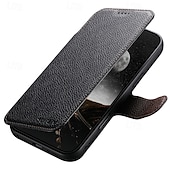 お買い得  iPhone用ケース-電話 ケース 用途 iPhone 17 Pro Max 17 16 15 14 Pro Max 13 Pro Max バックカバー 耐衝撃 レトロ風 PUレザー