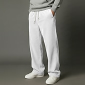 رخيصةأون ساق مستقيم-رجالي بنطلونات بنطال واسع الساق بنطلون مضلع السراويل الفضفاضة بنطال رياضي مفتوح من الأسفل رباط مرونة الخصر سهل رطوبة فتل متنفس مكتمل الطول الأماكن المفتوحة رياضة في الهواء الطلق فضفاض