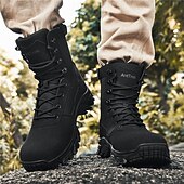 economico Scarponi da trekking-stivali da combattimento impermeabili marroni da uomo con suola ammortizzante e supporto rinforzato alla caviglia, calzature tattiche resistenti per lavoro, escursionismo e campeggio