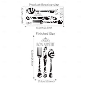 halpa Seinätarrat-veitsi ja haarukka seinätarra bon design perhekeittiö inspiroiva lainaus irrotettava seinätarra ruokasaliin ravintolakeittiön seinän sisustus luova tausta koti koristeellinen taidetarvikkeet