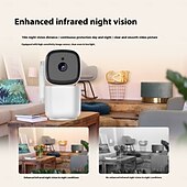 cheap Indoor IP Network Cameras-Indoor/Outdoor IP65-Rated 1080p Pan/Tilt/Zoom Wi-Fi Smart Home Security Camera with Color Night Vision 2-Way