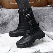 abordables Botas de invierno y nieve-Botas de nieve impermeables marrones para hombre: aislantes y duraderas, perfectas para deportes de invierno, raquetas de nieve y aventuras al aire libre.