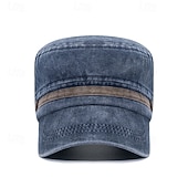 levne Pánská baseballová čepice-Pánské PLacatá čepice Kšiltovka Sluneční klobouk Trucker Hat Černá Námořnická modř Bavlna Módní Na běžné nošení ulice Denní Bez vzoru Nastavitelná Proti sluci Prodyšné