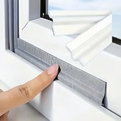 זול אומנויות, אומנות ותפירה-פס איטום עמיד בפני מזג אוויר לדלתות וחלונות, עמיד בפני אבק, מפחית רעשים, סרט בידוד פלסטיק עמיד, פס איטום לבית חוסך אנרגיה עם משטח מחוספס