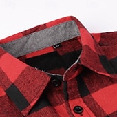 halpa Miesten päällyspaidat-Miesten Paita Rento paita Flanellipaita Button Up paita Päällyspaita Ruudullinen Kausaliteetti Päivittäin Laivaston sininen Pitkähihainen Kauluskäänne 봄 &amp; Syksy Vaatetus