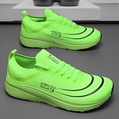 זול נעלי חג המולד לגברים-נעלי ריצה לגברים בצבע ירוק ניאון עם סוליה בעלת ביצועים גבוהים - נעליים אופנתיות ונוחות לחג המולד ולאורח חיים פעיל