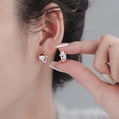 economico Anelli da donna-Set di anelli regolabili con Babbo Natale e renne - gioielli natalizi in oro e argento per lo spirito delle feste