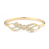 cheap Bracelets-Crystal Classic Totem Series Elegant Personalized Trendy Chrome Bracelet Jewelry Silver / Golden For Wedding Party Engagement Prom
