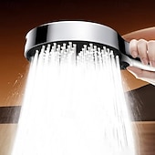 billiga Badrumsprylar-Stor panel 7 lägen handhållet duschmunstycke högtryck vattenbesparande spraymunstycken stort flöde massage badrumsduschmunstycke för hemmabruk badrumsduschtillbehör