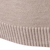 cheap Men's Pullover Sweater-Men's Christmas Jumper Christmas Sweaters Holiday sweater Pullover Sweater Jumper Knit Sweater Ribbed Knit Regular Tops Knitted Plain Turtleneck Fashion Basic Vacation Daily Wear Clothing Apparel