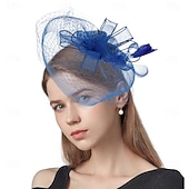 ieftine fascinatoare-Palarioare Tul Pană Pălărie Nuntă Petrecere ceai Cursă de cai cocktail Elegant Epocă Cu Pene Diadema Articole Pentru Cap