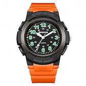 abordables Montres à quartz-Montre à quartz pour femmes et hommes SANDA grand cadran montre de sport à la mode montre lumineuse étanche en silicone