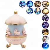 economico Luci Notturne per Bambini-Proiettore Notturno Carousel Bunny 12 Film Musica e Altoparlante Bluetooth Proiettore di Stelle Rotante a 360° per Camera dei Bambini Lampada Nursery Ricaricabile Regalo di San Valentino per Bambine
