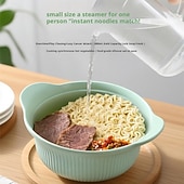 זול Grills &amp; בישול בחוץ-סיר אידוי סיליקון למיקרוגל 42oz, 3 תאים, סיר אידוי סיליקון 4 ב-1 עם ידית ומכסה לירקות, דגים, הכנת ארוחות, מזון לתינוקות, תנור &amp;בטוח למדיח כלים, קל לניקוי