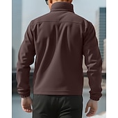 billige Basic gensere-Herre Genser Fleecegenser Genser med full glidelås Aprikos Svart Lilla Oransje lysegrå Opprett krage عادي Ta igjen glidelåsen Lomme Sport &amp; Utendørs Daglig Ferie Polyester Gatemote Grunnleggende