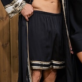  Homme Loungewear Shorts de pyjama Impressions Graphiques Mode Classique Occasionnel Maison Quotidien Lit Polyester Confort Doux Respirant Shorts Taille Élastique Été Noir Blanche