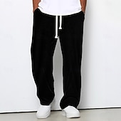 رخيصةأون ساق مستقيم-رجالي بنطال واسع الساق بنطلونات بنطلون مضلع السراويل الفضفاضة السراويل رباط مرونة الخصر سهل مخطط رطوبة فتل متنفس مكتمل الطول رياضة في الهواء الطلق فضفاض مناسب للبس اليومي العطلة موضة أسود وردي بلاشيهغ