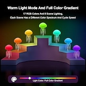 baratos Luzes da noite do berçário-luminária de água-viva, luminária de água-viva com pernas dançantes, luz noturna de água-viva com controle de voz, luminária de cabeceira de água-viva para quartos, sala de estar e presentes de Natal