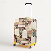 baratos Desgaste em casa e chinelos em casa-Capa protetora elástica para mala de viagem com estampa artística.