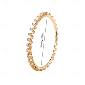 billiga Braccialetti-Zircon Classic Mini Elegant Personalized Simple Trendy Chrome Bracelet Jewelry Silver / Golden For Wedding Party Engagement Prom