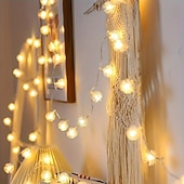 abordables Luces de cadena de fiesta-Luces de Cuerda Diente de León con Control Remoto 8 Modos 10m 80LED Lindas Luces de Hadas Blanco Cálido para Árbol Dormitorio Ambiente Festivo Decoración de Fiesta de Boda Cumpleaños