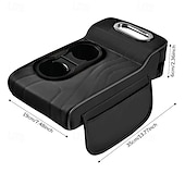 ieftine Husă Scaun Auto-Pernă cotieră consolă centrală auto nouă cu 2 suporturi pentru pahare, pernă de înălțire a cotierei 4 în 1, husă de pernă auto pentru cotiera auto, pentru toate anotimpurile