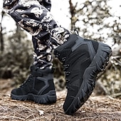 tanie Buty trekingowe-męskie buty trekkingowe w kolorze zieleni wojskowej z cholewką z oddychającej siateczki i wytrzymałą podeszwą, lekkie buty trekkingowe na kemping, wspinaczkę górską i podróże przygodowe