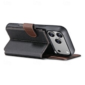 お買い得  iPhone用ケース-電話 ケース 用途 iPhone 17 Pro Max 17 16 15 14 Pro Max 13 Pro Max バックカバー 耐衝撃 レトロ風 PUレザー