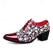 abordables Chaussures Déclaration-Chaussures à talons hauts noires à motif floral pour homme – Design élégant et tendance, parfaites pour les événements formels, les tenues tendance et les sorties en soirée