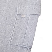 cheap Cargo-Men&#039;s Cargo Sweatpants Fleece Pants Joggers Trousers Casual Pants Drawstring Elastic Waist Multi-pack Solid Color Windproof Outdoor Full Length Outdoor Casual Daily Fashion Streetwear