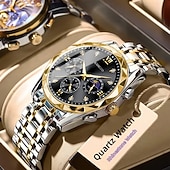 Νέο ανδρικό ρολόι χαλαζία με νυχτικό και στρας, ανθεκτικό στις γρατσουνιές και στη φθορά, ιδανικό για δώρο διακοπών και γενεθλίων Χαμηλού Κόστους Ρολόγια Quartz-Νέο ανδρικό ρολόι χαλαζία με νυχτικό και στρας, ανθεκτικό στις γρατσουνιές και στη φθορά, ιδανικό για δώρο διακοπών και γενεθλίων