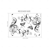 Недорогие Стикеры на стену-Наклейка на стену в виде бабочки и лозы, магнит на холодильник, дизайн лозы и бабочки, съемная наклейка на стену для спальни, гостиной, кабинета, домашнего декора, креативный фон, искусство,