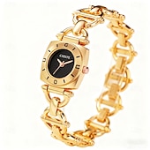 halpa Kvartsikellot-Muotitietoisen äitienpäivälahja naisten kello neliö yksinkertainen kellotaulu IPX7 vedenkestävä ruostumatonta terästä rannekello kvartsikello