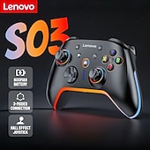 halpa Peliohjaimet-Lenovo S03 Langaton Peliohjain, jossa on kaksoisliikeseuranta Turbo-tila ja makrotallennustoiminnot - Langaton muotoilu PC PS3/PS4/PS5 -tyylillä, ergonominen ote ja Linux-yhteensopiva