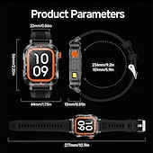 Nowy globalny smartwatch 2,01 cala, 1100 mAh, duża bateria, kompas LED, męski zegarek sportowy do użytku na świeżym powietrzu, asystent głosowy, połączenia bezprzewodowe tanie Inteligentne bransoletki-Nowy globalny smartwatch 2,01 cala, 1100 mAh, duża bateria, kompas LED, męski zegarek sportowy do użytku na świeżym powietrzu, asystent głosowy, połączenia bezprzewodowe