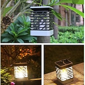 economico Luci decorative-Lanterna solare a LED impermeabile, luce danzante, luci di candela, lampada a fiamma tremolante, lanterne a ombrello, luce notturna, sensore automatico per giardino, patio, cortile
