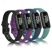 economico Cinturini per orologi Fitbit-4 pezzi Cinturino intelligente Compatibile con Fitbit Inspire 3 Silicone Orologio intelligente Cinghia Donne Uomini Cinturino Sportivo Sostituzione Polsino