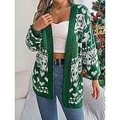 Naisten Neulos Neule Vapaa-aika Pehmeä Joulu poro lumihiutaleet Joustin Avoin etuosa Kudottu Pitkähihainen Tavalliset topit Neuloa ulko- Päivittäin Viikonloppu Valkoinen Rubiini Syksy Talvi halpa Jouluiset neuleet-Naisten Neulos Neule Vapaa-aika Pehmeä Joulu poro lumihiutaleet Joustin Avoin etuosa Kudottu Pitkähihainen Tavalliset topit Neuloa ulko- Päivittäin Viikonloppu Valkoinen Rubiini Syksy Talvi