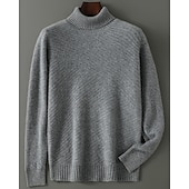 preiswerte Wollpullover für Herren-Hochwertiger Herren-Rollkragenpullover aus reiner Wolle und Kaschmir, klassischer Strickpullover, weich, warm und atmungsaktiv