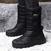 abordables Botas de invierno y nieve-Botas de nieve impermeables marrones para hombre: aislantes y duraderas, perfectas para deportes de invierno, raquetas de nieve y aventuras al aire libre.