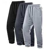 levne Přímá noha-Pánské Tepláky Fleecové kalhoty Kalhoty Tepláky s rovnými nohama Tepláky s otevřeným dnem Šňůrky Elastický pas Vícebalení Bez vzoru Odvod vlhkosti Prodyšné Délka kolen Venkovní Ležérní Denní Módn