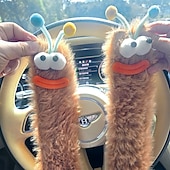 billiga Hemma kläder-Unika och roliga fula strumpor, fluffiga monsterstrumpor för kvinnor, mjuka plyschiga vinterstrumpor med aliendesign och 3D-ögon och leende, mysiga, pälsiga tofflor för hemmet eller present