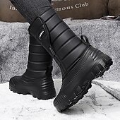 abordables Botas de invierno y nieve-Botas de nieve impermeables marrones para hombre: aislantes y duraderas, perfectas para deportes de invierno, raquetas de nieve y aventuras al aire libre.