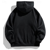 economico felpe con cappuccio da uomo di base-Per uomo Felpa con cappuccio Felpa con cappuccio a zip intera Aalbicocca Nero Bianco Vino Blu marino Con Cappuccio Semplice Coulisse Con zip Tasca Sport &amp; Outdoor Quotidiano Ferie Poliestere