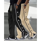 economico Gamba Dritta-Confezioni multiple 2 pezzi Per uomo Nero + Cachi Pantaloni da tuta Pantaloni Pantaloni della tuta a gamba dritta Coulisse Elastico in vita Semplice Sport &amp; Outdoor Abbigliamento quotidiano Poliestere