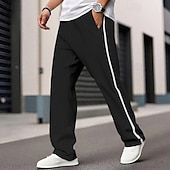 economico Gamba Dritta-Per uomo Pantaloni da tuta Pantaloni Strappabili Pantaloni da pista Pantaloni della tuta a gamba dritta Cerniera Elastico in vita Tinta unica Comodità Traspirante Lunghezza intera Casuale Quotidiano