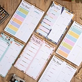 halpa Kodin tarvikkeet-ateriasuunnitteluvihko 8,5x5,8 tuumaa, 52 arkkia magneettinen, kaksoiskierteinen ateria &amp;ruokalista, seinälle kiinnitettävä ruokalistasuunnittelija päivittäiseen käyttöön &amp;viikkosuunnitelma