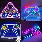 economico Luci decorative-1 pz luce al neon a led per sala eSport luce da parete decorativa per stile gaming luce da tavolo per stile controller luce al neon per macchina da gioco luce d'atmosfera a led alimentatore usb
