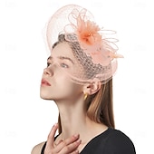 ieftine fascinatoare-Palarioare Tul Pană Pălărie Nuntă Petrecere ceai Cursă de cai cocktail Elegant Epocă Cu Pene Diadema Articole Pentru Cap